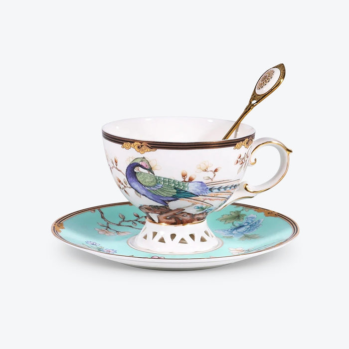 Blue Bird Bone China Coffee Cup - HauSweet