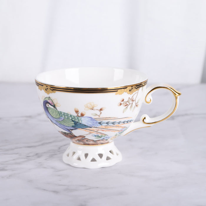 Purple Bird Bone China Coffee Cup - HauSweet