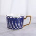 Blue Geometric Ceramic Coffee Cup - HauSweet