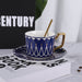 Blue Geometric Ceramic Coffee Cup - HauSweet