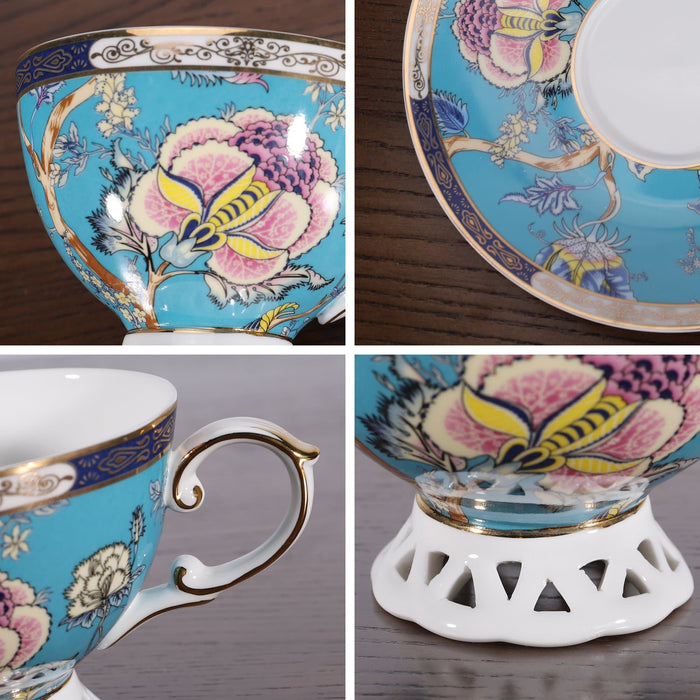 Blue British Bone China Coffee Cup - HauSweet