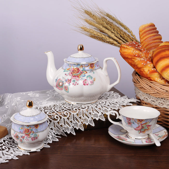 Blue Flowers Porcelain Tea Set - HauSweet