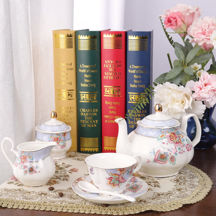 Blue Flowers Porcelain Tea Set - HauSweet