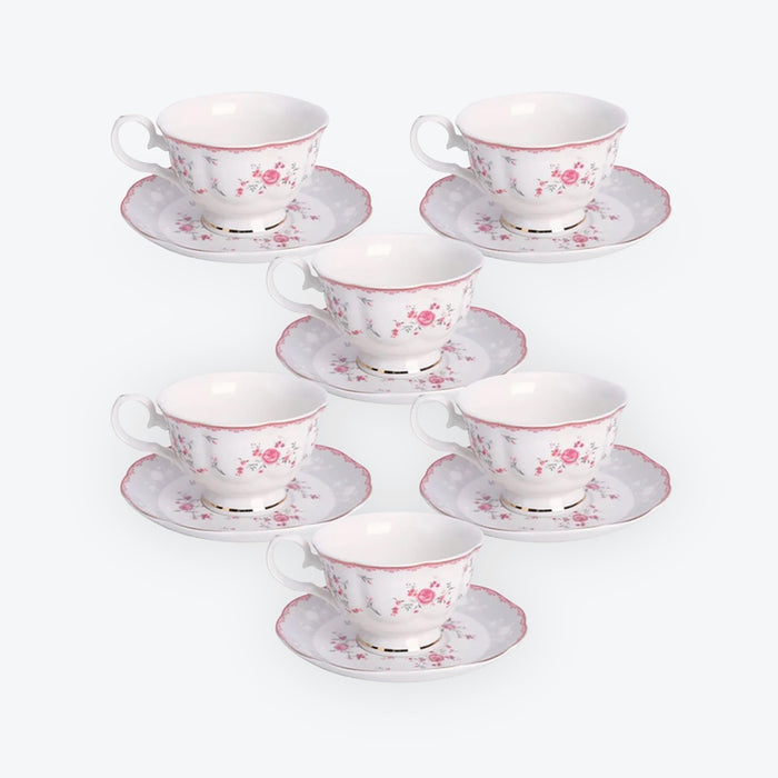 British Pink Rose Tea Cup Set