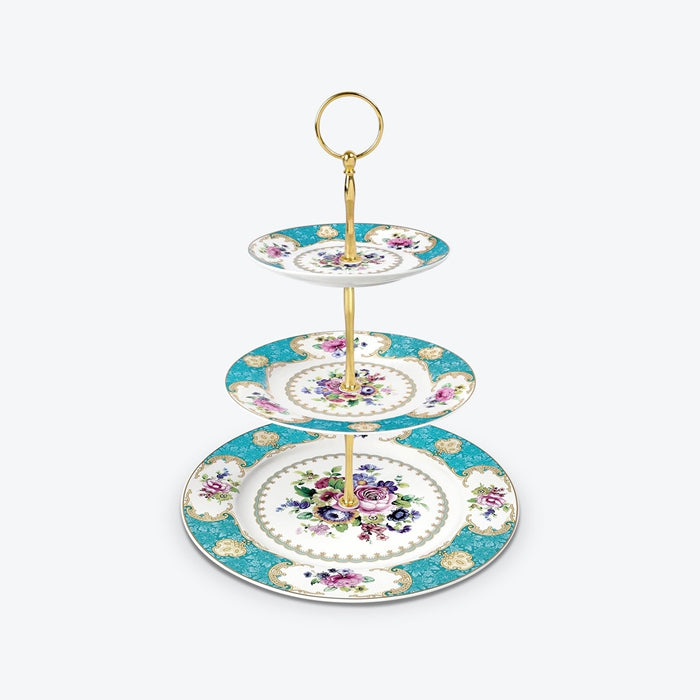 3 Tier Blue Porcelain Cake Stand
