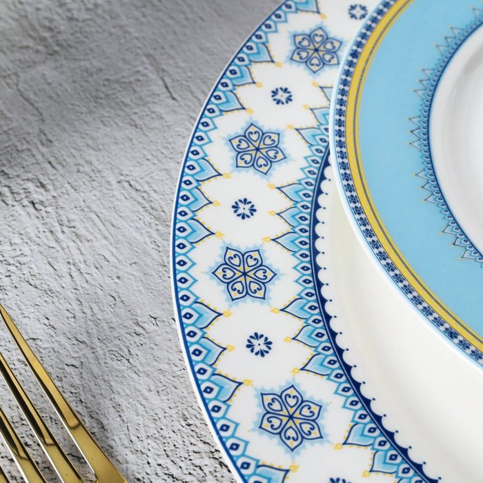 Blue Cloud Grain Painted Porcelain Dinner Set
