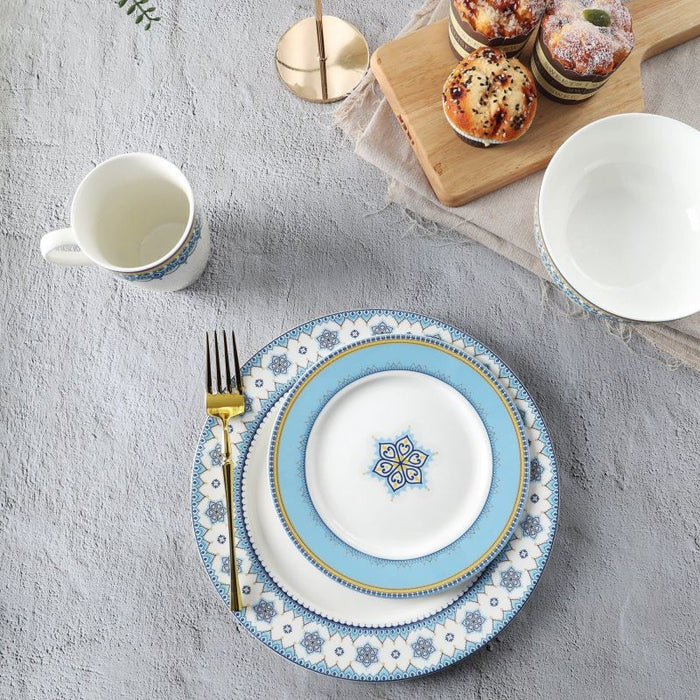 Blue Cloud Grain Painted Porcelain Dinner Set