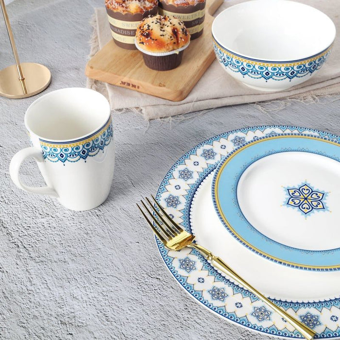 Blue Cloud Grain Painted Porcelain Dinner Set