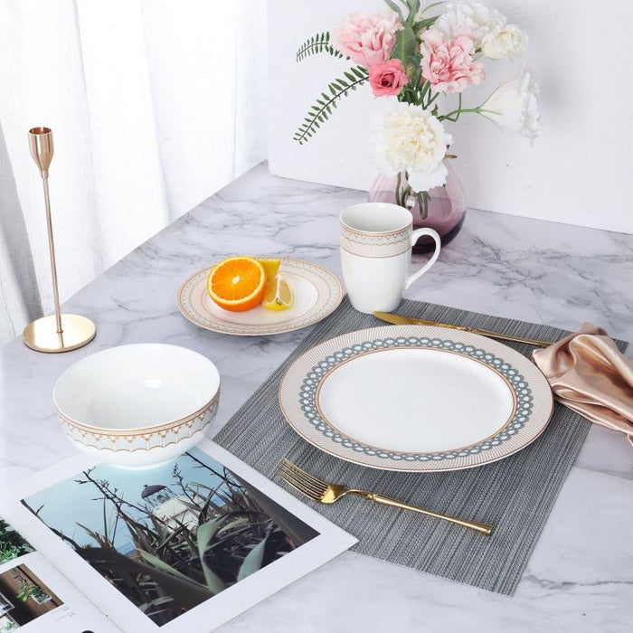 Grey Porcelain Dinner Set