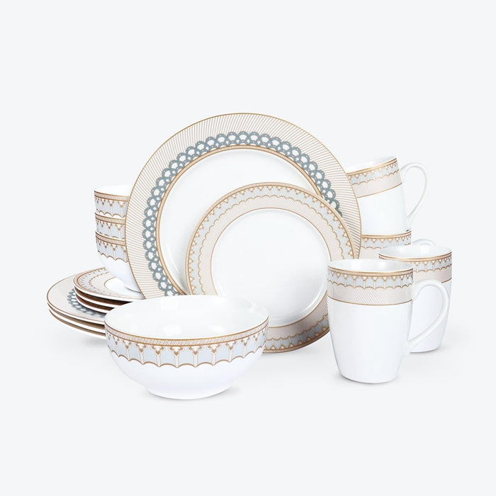 Grey Porcelain Dinner Set