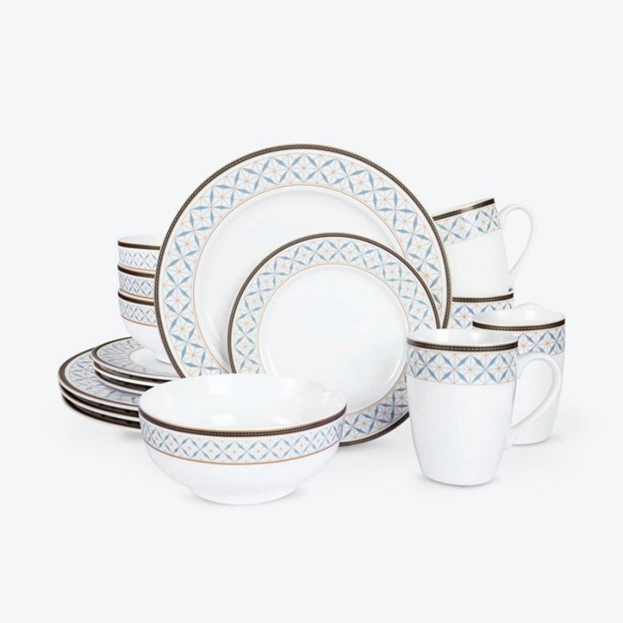 Geometric Porcelain Dinner Set