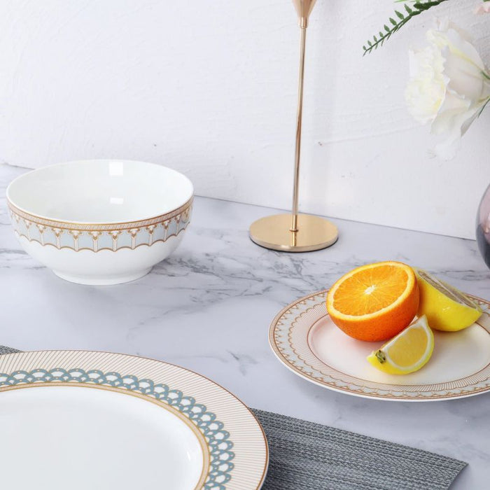 Brown Porcelain Dinner Set