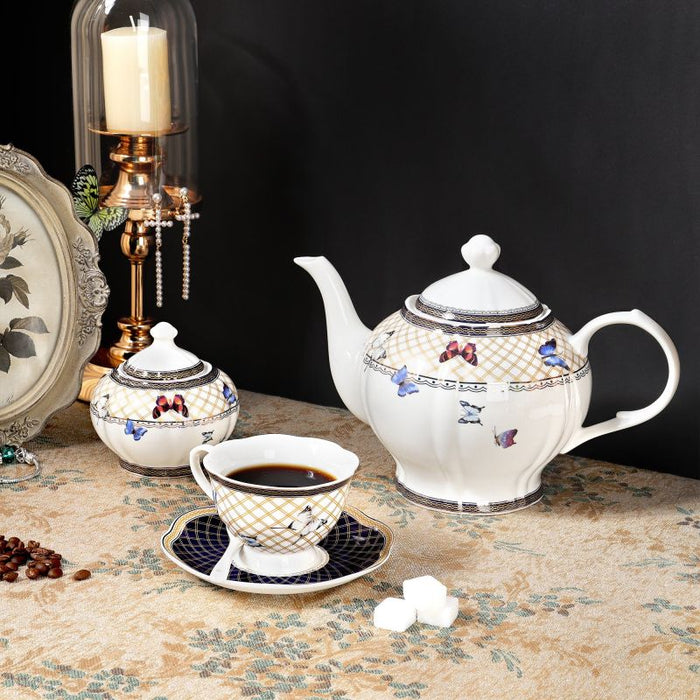 British Butterfly Porcelain Tea Set
