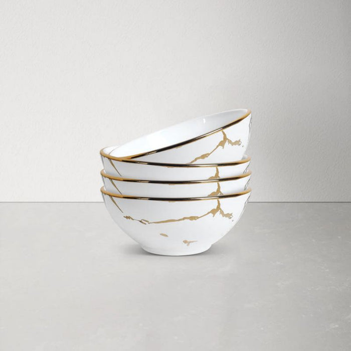 Marble Porcelain Soup Bowl Set