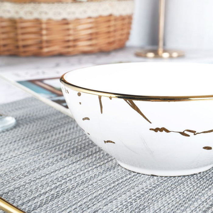 Marble Porcelain Soup Bowl Set