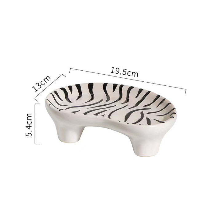 Japanese Leopard Print Pattern Sashimi Ceramic Plate