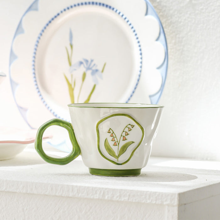 Vintage Underglaze Ceramic Plate