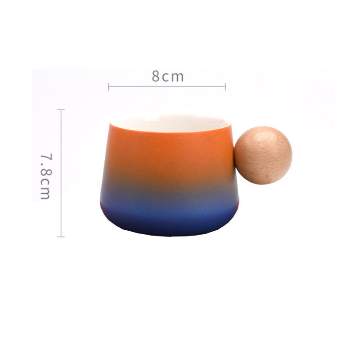 Red And Blue Modern Creative Ceramic Coffee Cup Set
