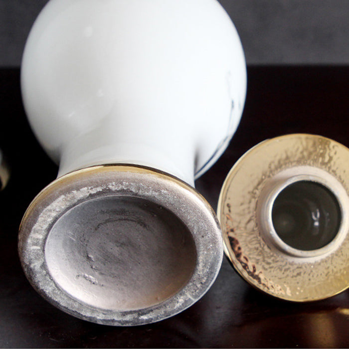 White Modern Japanese Style Floor Vase