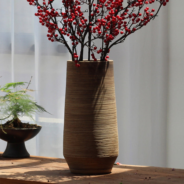 Vintage Scrub Style Ceramic Floor Vases