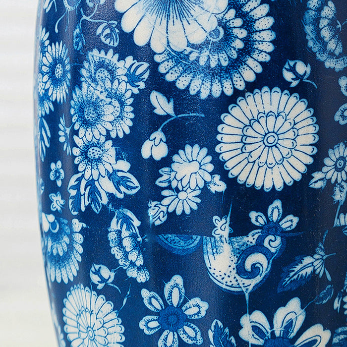 Blue And White Liscio Japanese Style Vases