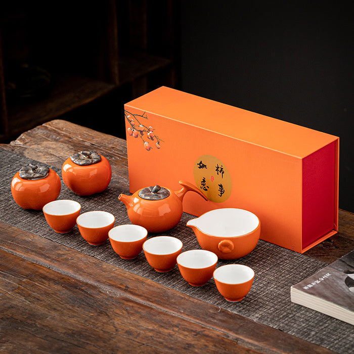 Creative Persimmon Kung Fu Tea Set