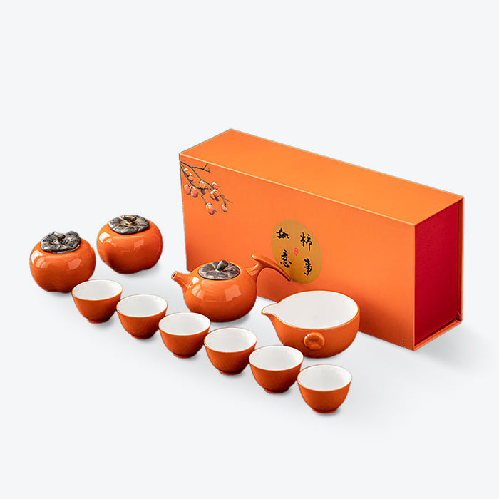Creative Persimmon Kung Fu Tea Set