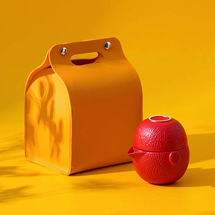 Chinese Fruit Shaped Tea Set