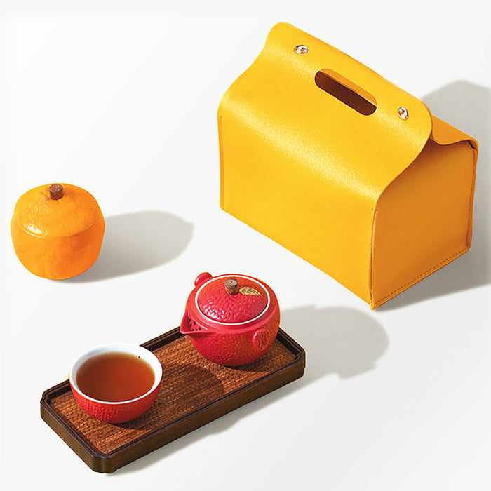 Chinese Fruit Shaped Tea Set