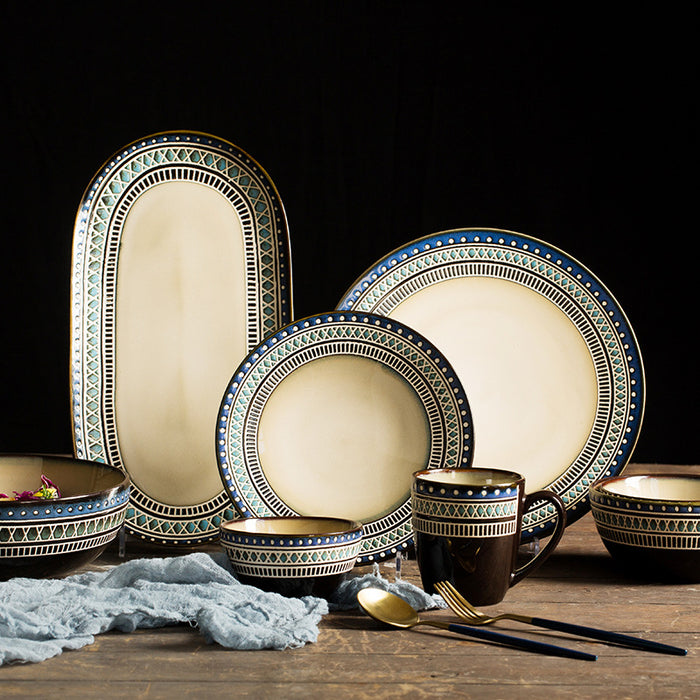 Embossed Reactive Glaze Stoneware Cup