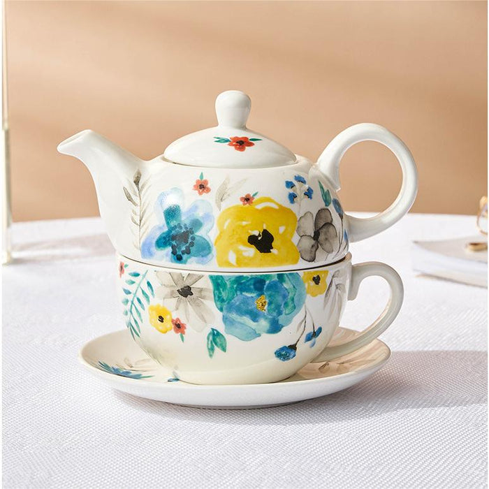 Retro Afternoon Flower Tea Set