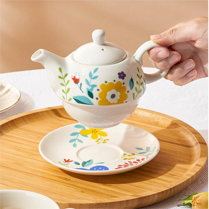 Retro Afternoon Flower Tea Set