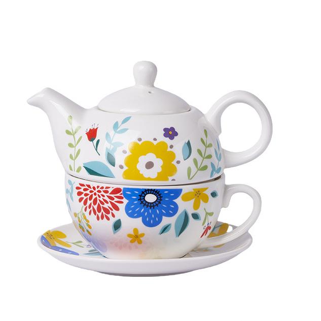Retro Afternoon Flower Tea Set