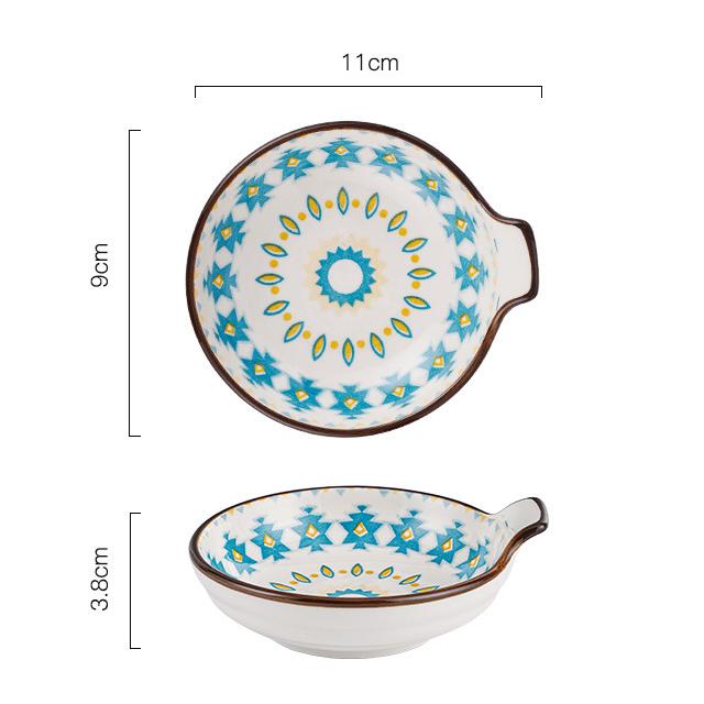 Bohemia Multi Color Porcelain Sauce Dish
