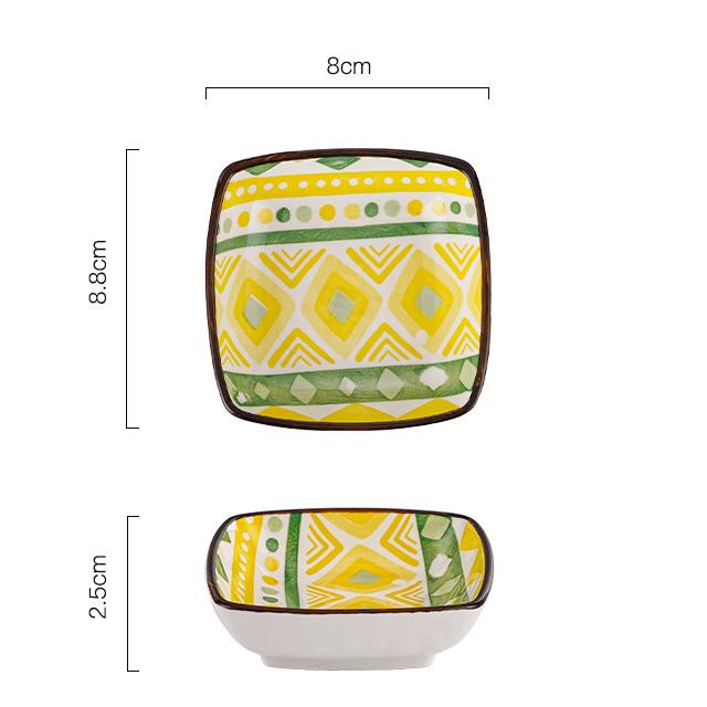 Bohemia Multi Color Porcelain Sauce Dish