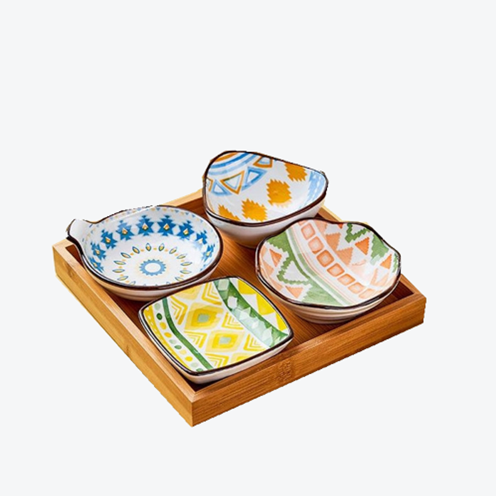 Bohemia Multi Color Porcelain Sauce Dish