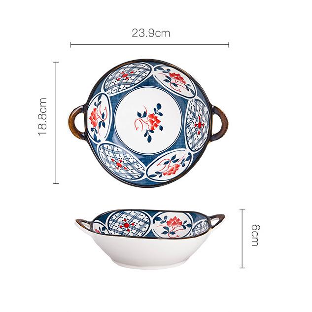 Elegant Japanese Ceramic Serving Bowl
