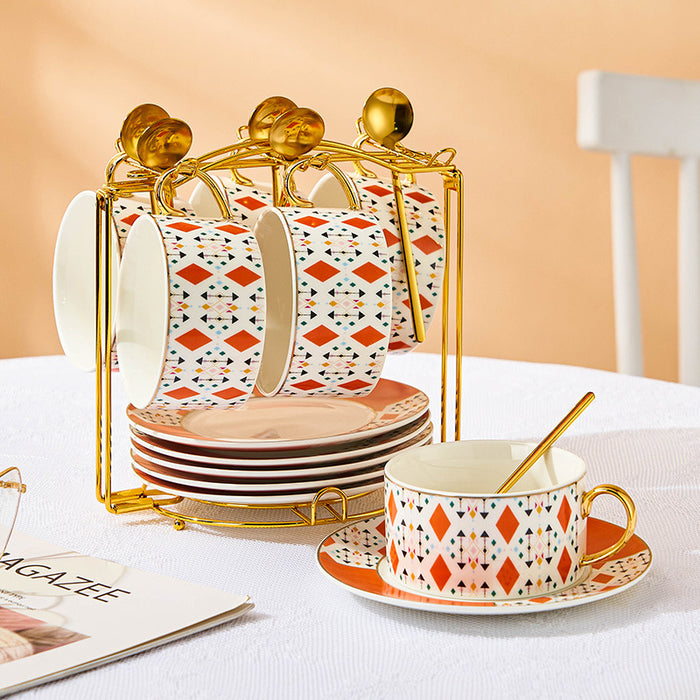 European Bohemian Luxury Ceramic Coffee Cup