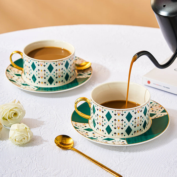 European Bohemian Luxury Ceramic Coffee Cup