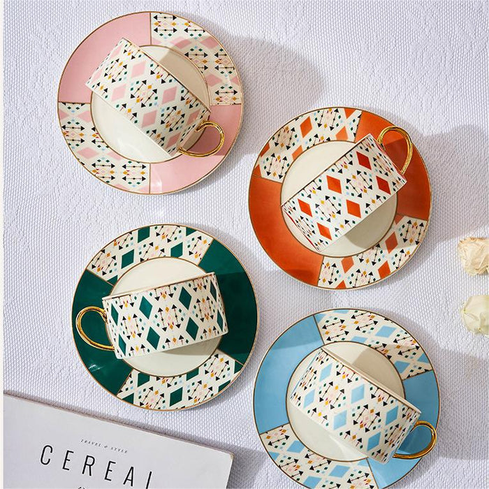 European Bohemian Luxury Ceramic Coffee Cup