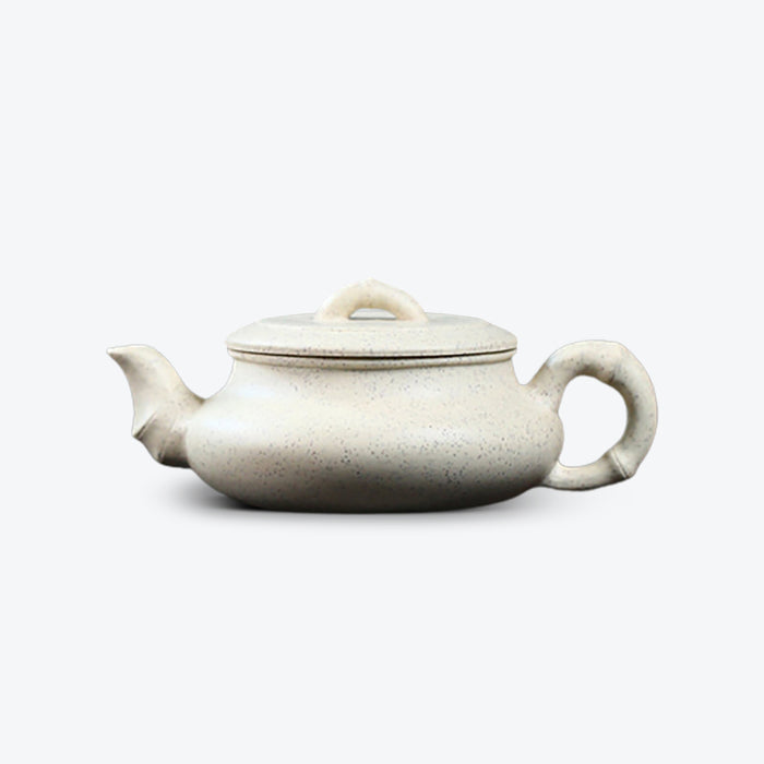 White Jade Handmade Bamboo Teapot