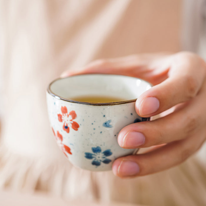 Hand-painted Cherry Blossom Tea Set