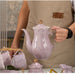 Purple Glaze With Gold Line Tea Set