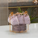 Purple Glaze With Gold Line Tea Set