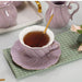 Purple Glaze With Gold Line Tea Set