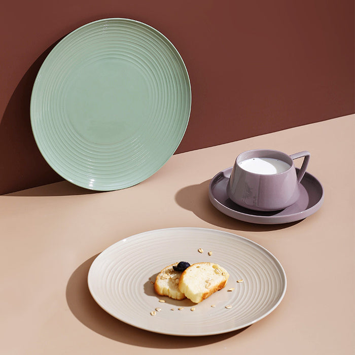 Solid Minimalist Style Tea Cup and Saucer