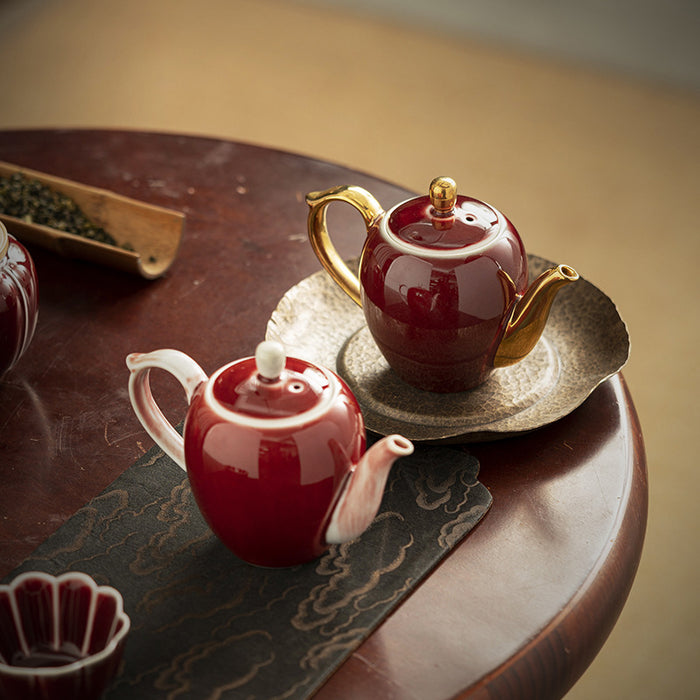 Lang Hong Chinese Red Glaze Teapot