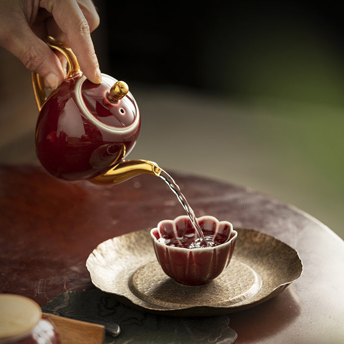 Lang Hong Chinese Red Glaze Teapot