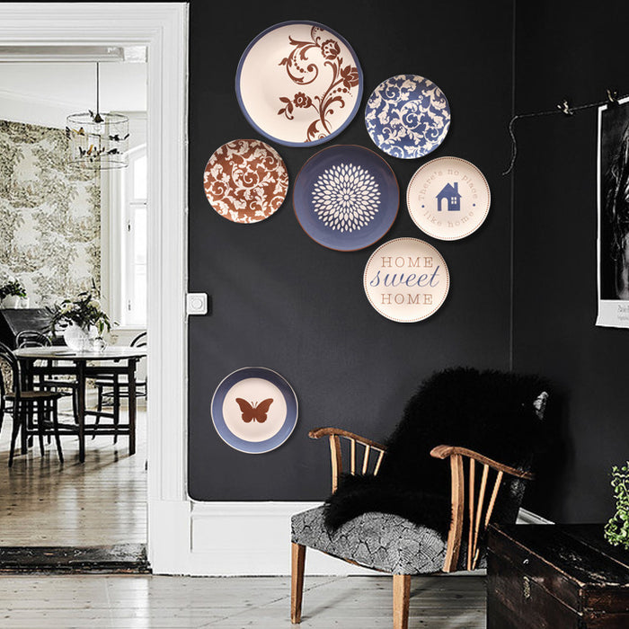Set of 7 Creative Art Wall Plate