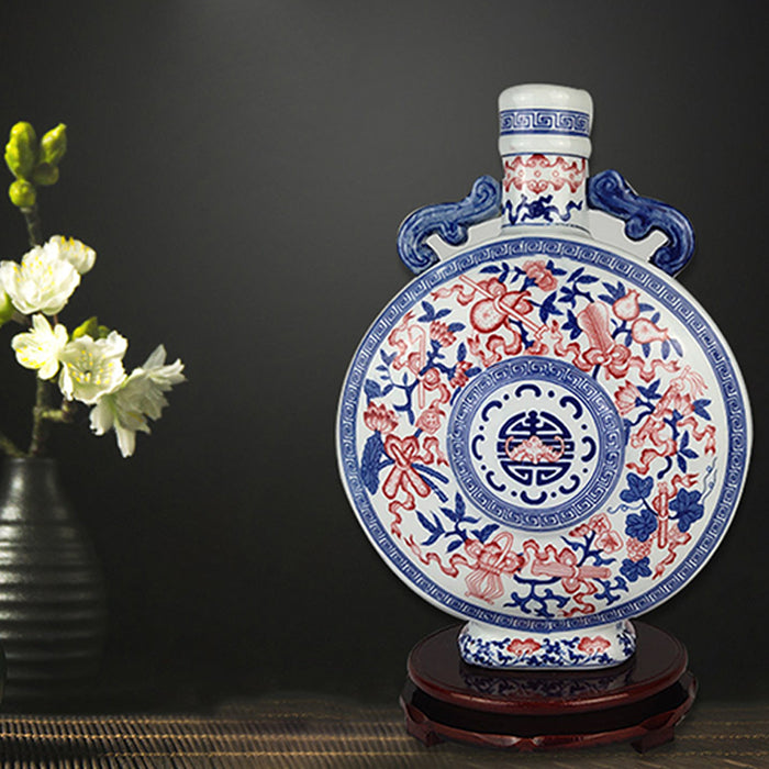 Vintage Style Enamel Porcelain Vase